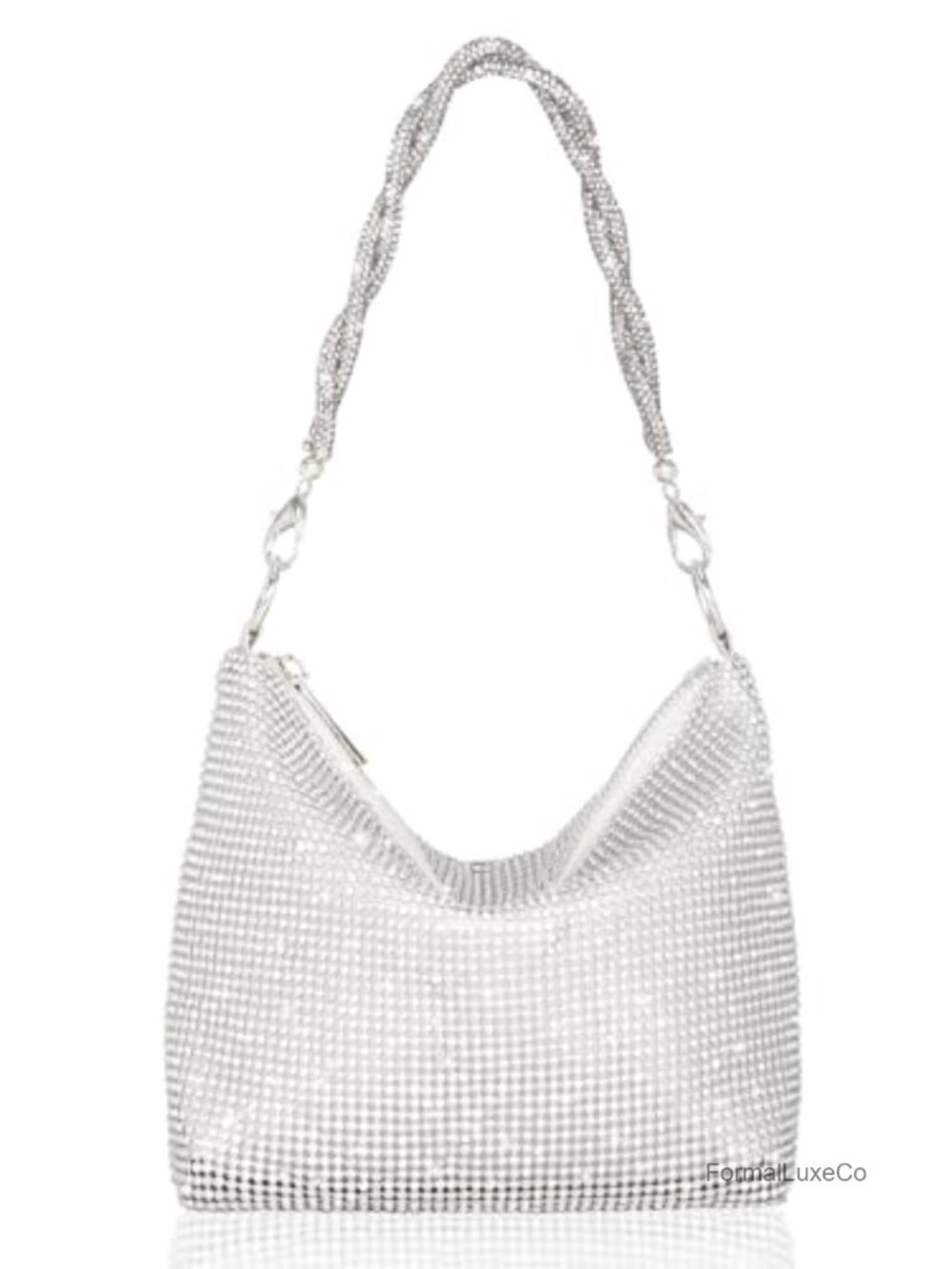 Sequined Evening Bag Rhinestone Clutch Wedding Party Purse